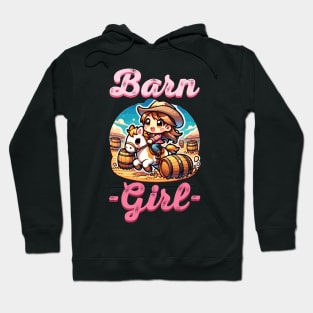 Barn Girl I Equestrian Pony Horse Fan Hoodie